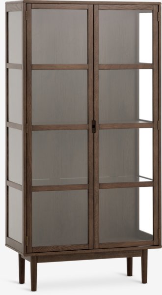 Display cabinet VESTERBY high 2 doors dark oak