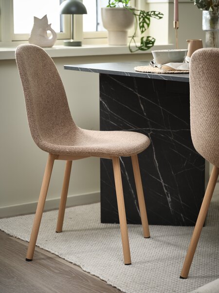 Dining chair EJSTRUP dark sand/oak colour