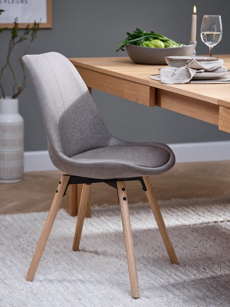 Dining chair KASTRUP sand faric/oak