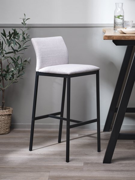 Bar stool ARNUM beige/black