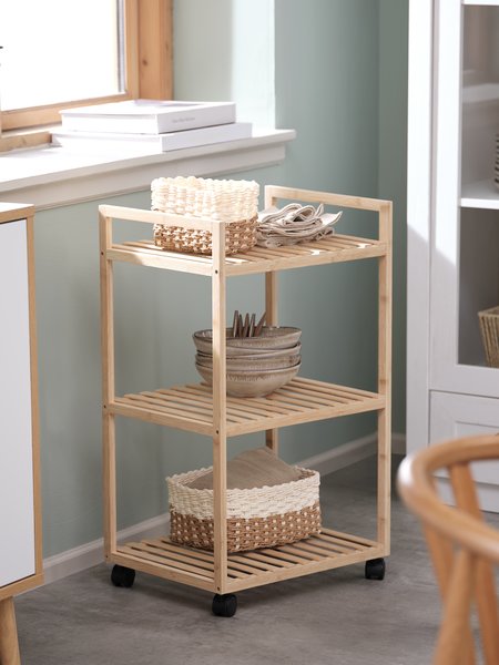 Trolley EGTVED 3 shelves bamboo