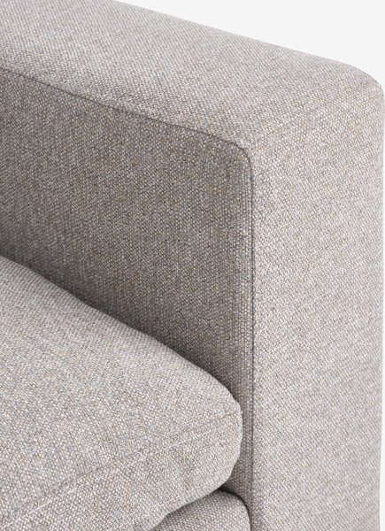 Modulsofa LUNDBY open-end sandfarvet stof