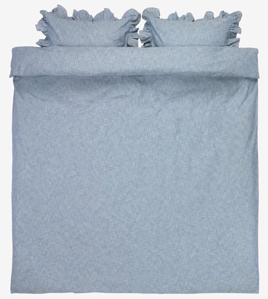 Parure de lit NINNA Fils teints 240x220 bleu