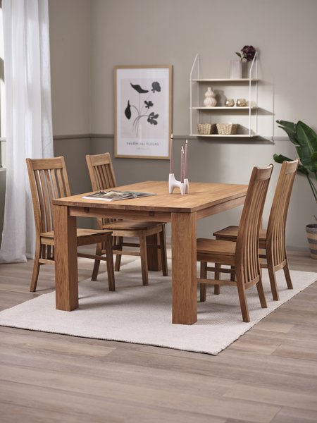 OLDE L160 table chêne + 4 SILLERUP chaises chêne