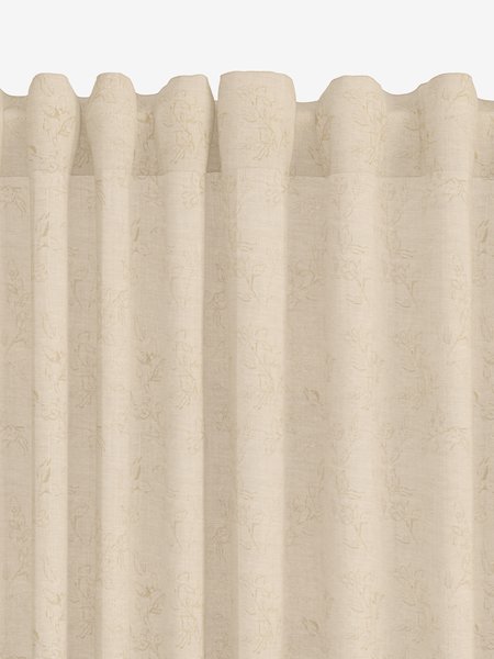 Curtain BIRKHOLM 1x140x245 flower beige