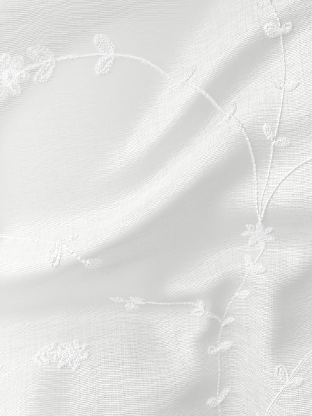 Cortina DOLMA 1x140x245 bordada blanco crudo