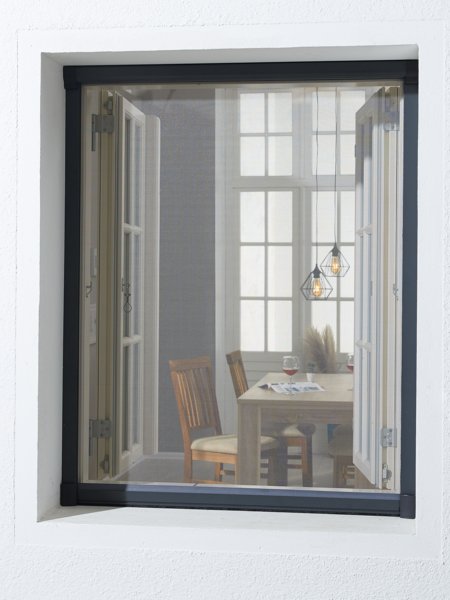 Insektenschutzrollo NYORD 130x160 Fenster grau