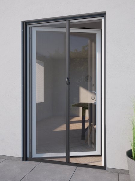 Zanzariera a rullo NYORD 125x220 cm per portafinestra grigio