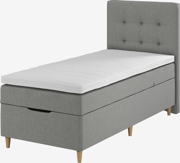 Kontinentalsäng 90x200cm VEMORA STORAGE GC40 grå-31