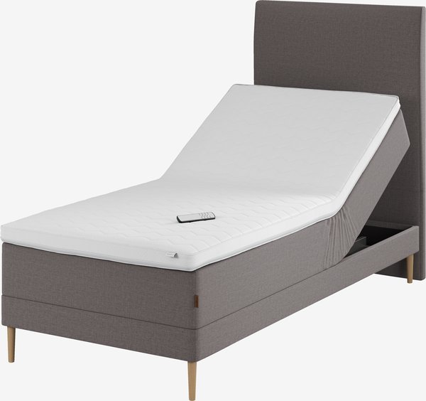 Elevationsseng 90x200cm KUPELVA GE50 grå-21 DREAMZONE