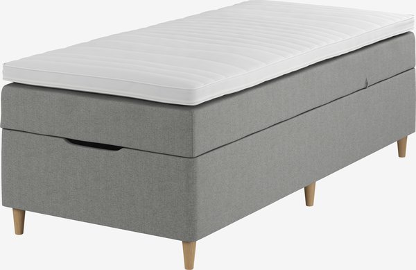 Boxspring 90x200 GOLD C40 opbergruimte grijs-31