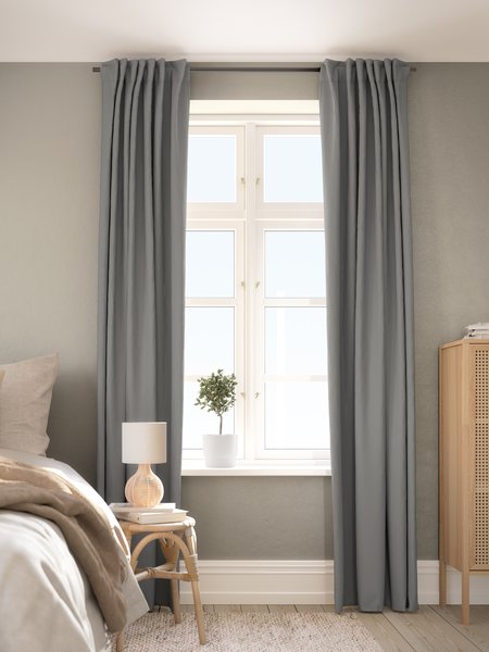 Rideau occultant STADSHOLMEN 1x140x245 gris