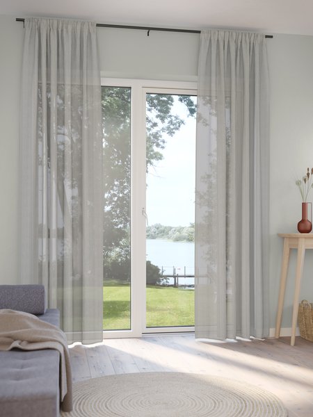 Curtain BASSHOLMEN 1x140x245 light grey