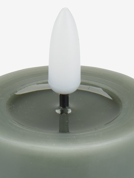 LED bloklys FALAR Ø5xH13cm grøn m/timer