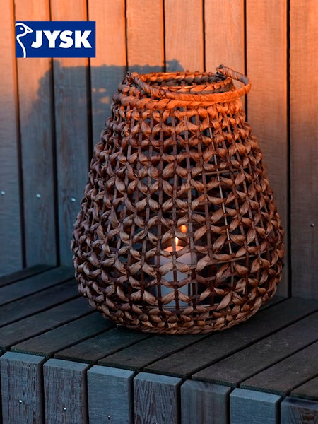 Lanterne ROVTERNE Ø32xH38cm brun