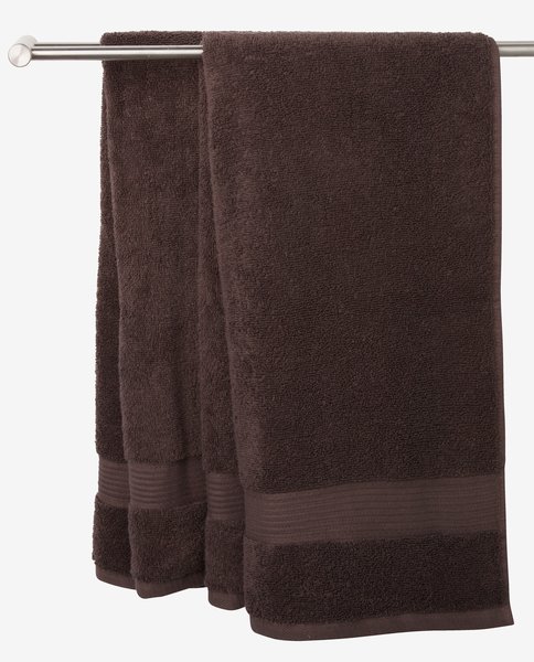 Bath towel KARLSTAD 70x140 dark brown KRONBORG