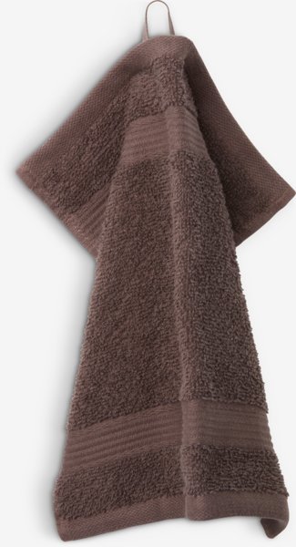 Face cloth KARLSTAD 28x30 dark brown KRONBORG