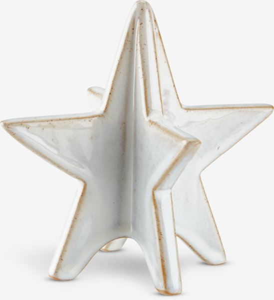 Christmas star RAV W11xL12xH11cm stoneware white