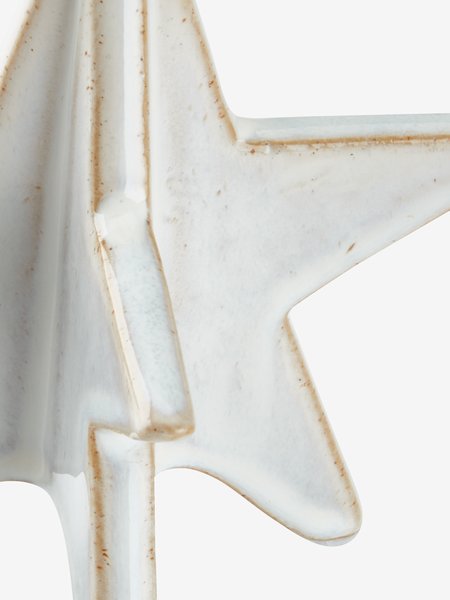 Christmas star RAV W11xL12xH11cm stoneware white