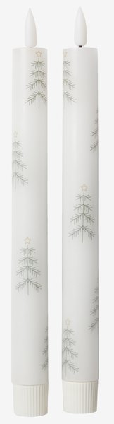 LED svijeća MERLINIT V25 cm 2 kom/p bijela i zelena