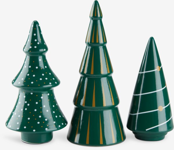 Decoration tree SLEIPNER green pack of 3