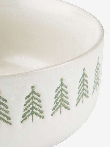 Bowl FREKI D16xH6cm stoneware white and green