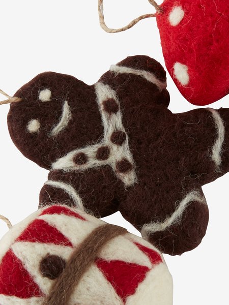 Christmas decorations MIMER 3pcs/pk brown/red/white