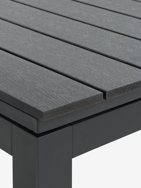 VATTRUP Tavolo L172/276 cm nero + 4 MYSEN Sedie grigio