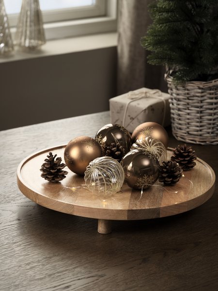 Bolas árbol Navidad GALDER 6 unidades Ø6cm cristal