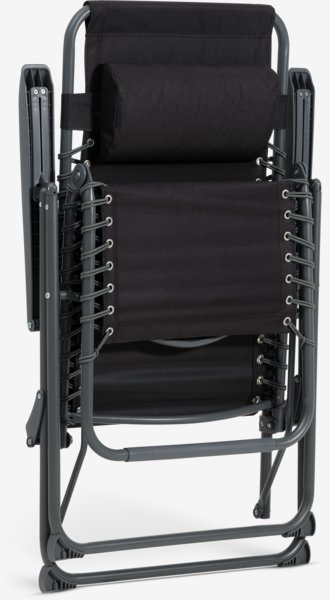 Chaise relax ULFBORG noir