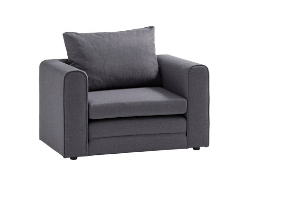 Fauteuil convertible SKILLEBEKK tissu gris foncé