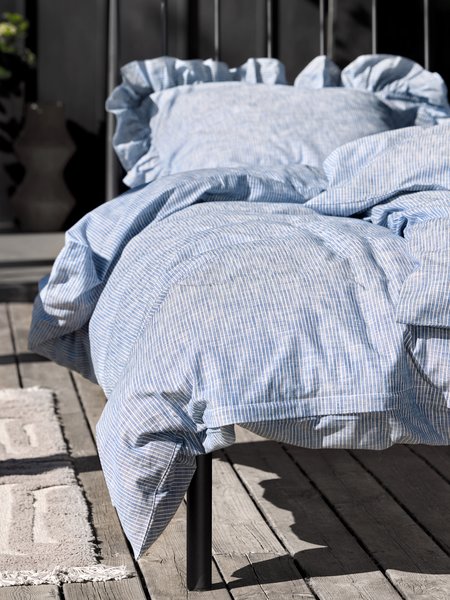 Bettwäsche NINNA garngefärbt 160x210 blau