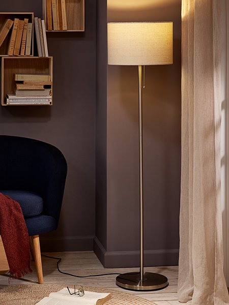 Floor lamp KRISTOF H145cm brushed steel