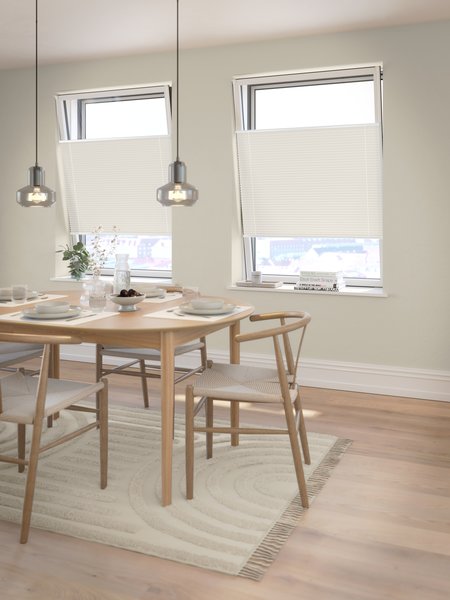 Verdunkelungsplissee HVEN 75x130cm weiss up/down