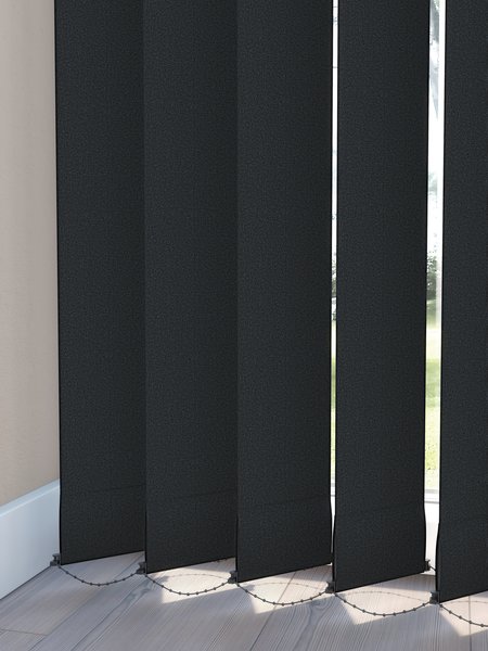 Lamelles verticales ROGEN 100x250cm noir