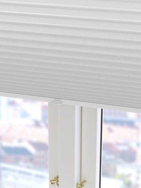 Plisségardin mørklægning FYN 90x210cm hvid trådløst