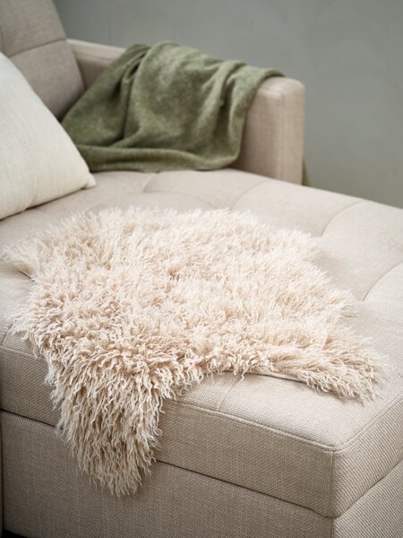 Similpelle agnello KORSKNAP 55x75 cm beige