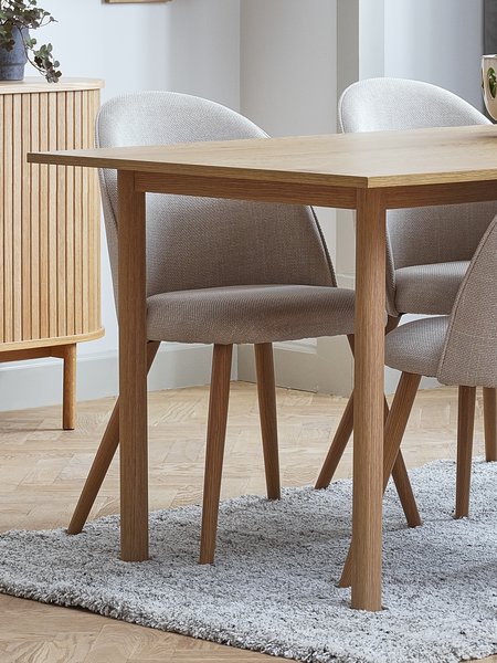 ALSTED L160 table oak + 4 THORUP chairs beige/oak