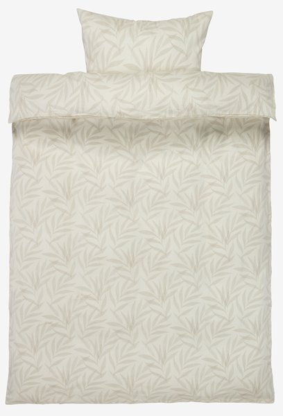 Parure de lit en satin SABINE 160x210 crème