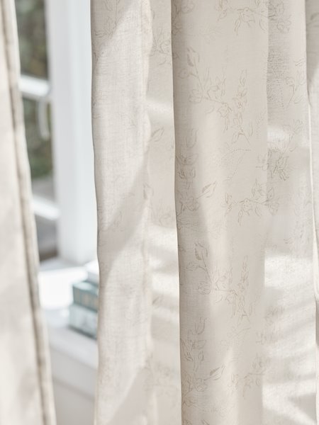 Curtain BIRKHOLM 1x140x245 flower beige