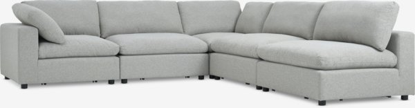 Modulsofa LUNDBY open-end sandfarvet stof