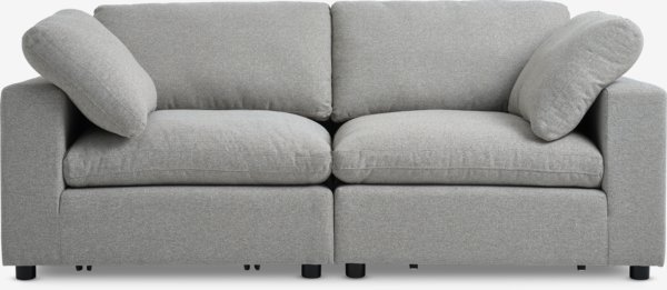 Modulsofa LUNDBY 2-pers. sandfarvt stof