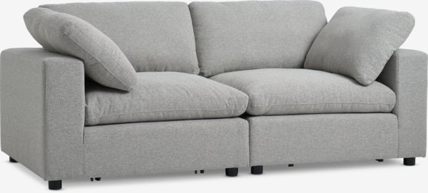 Modulsofa LUNDBY 2-pers. sandfarvt stof