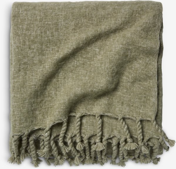 Wool throw REINFANN 130x170 green wool mix