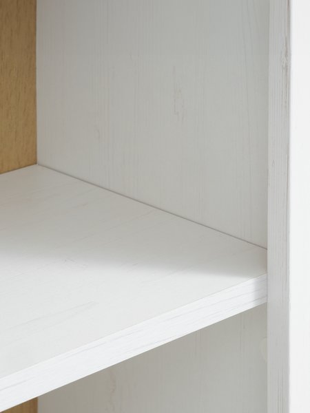 Bookcase MARKSKEL 5 shelves white/oak colour