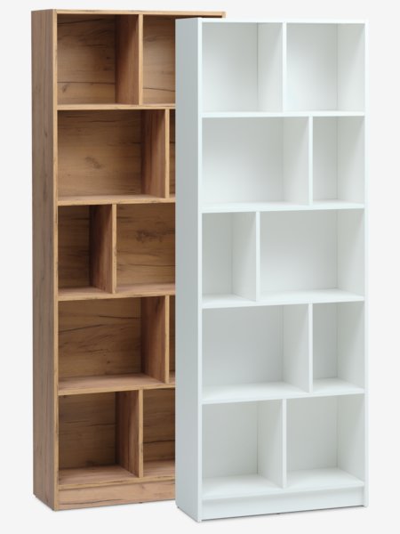 Bookcase MOSBJERG 10 shelves white