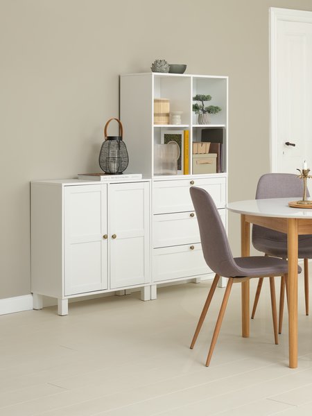 Επιτοίχια μονάδα συρταριέρα SKALS 3 συρτάρια λευκό