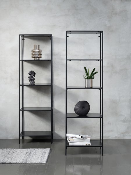 Shelving unit HORBELEV 5 shelves slim black