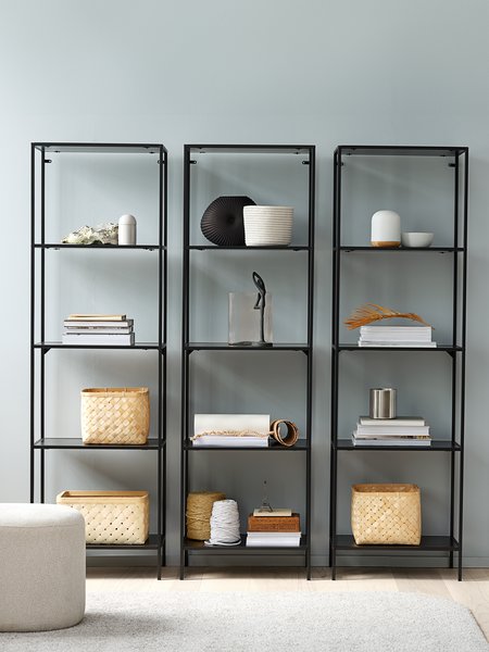 Shelving unit HORBELEV 5 shelves slim black