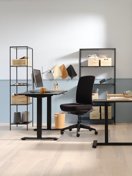 Étagère HORBELEV 5 tablettes étroit noir